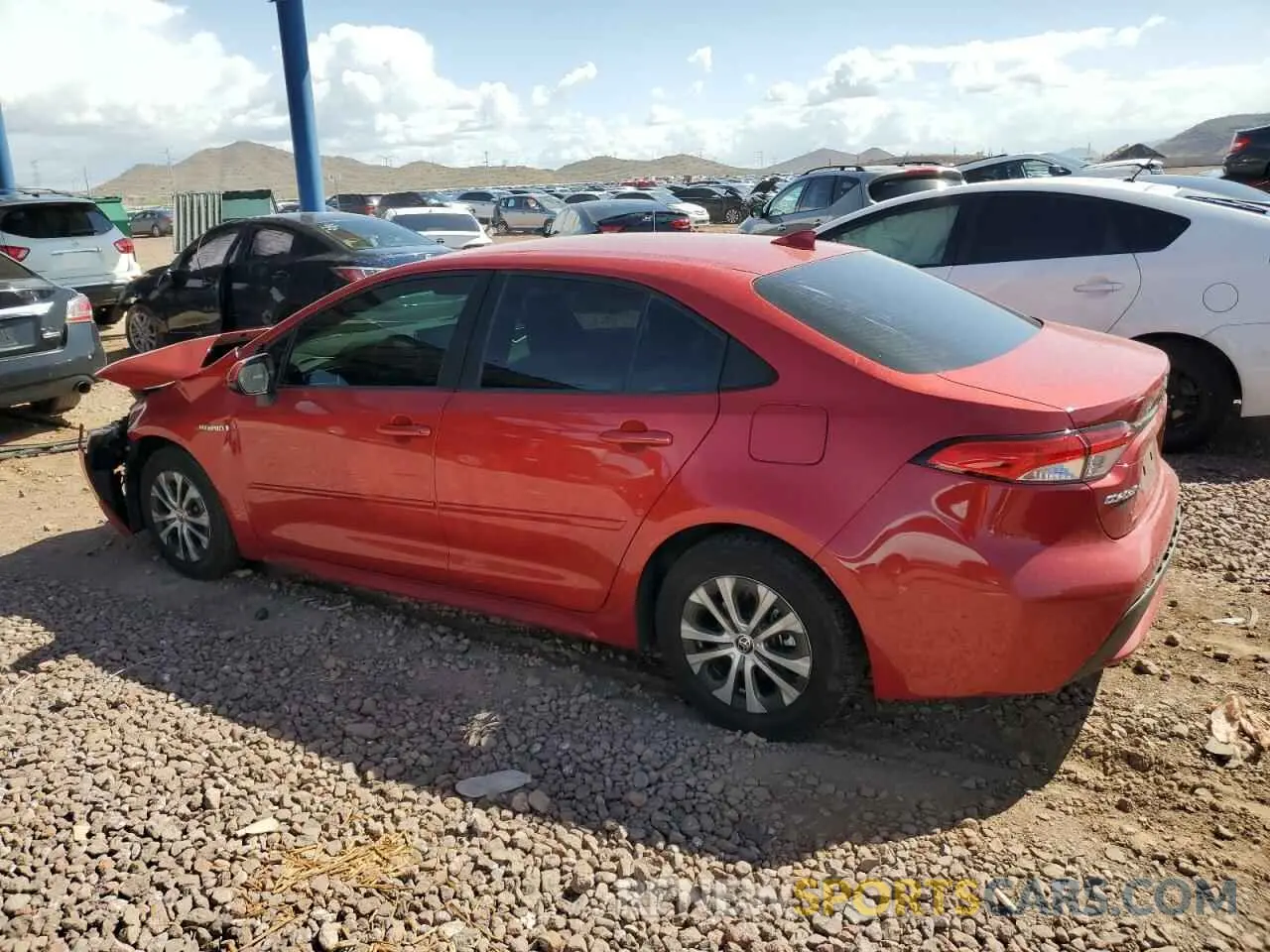 2 Photograph of a damaged car JTDEAMDE0MJ003030 TOYOTA COROLLA 2021