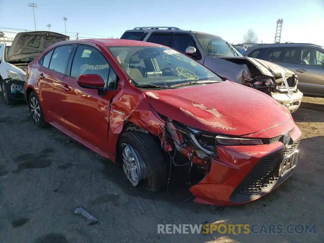 1 Photograph of a damaged car JTDEAMDE0MJ025271 TOYOTA COROLLA 2021