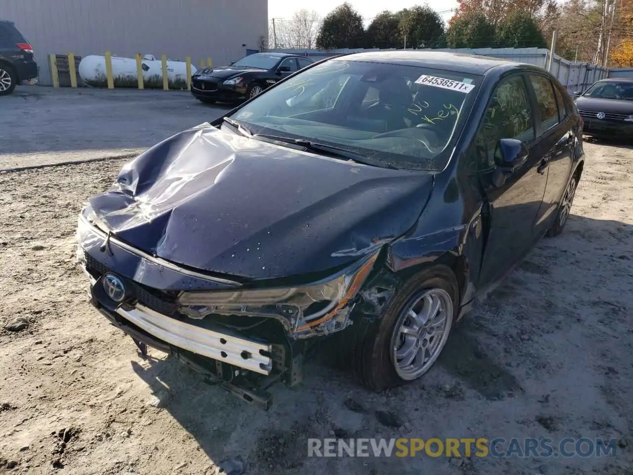 2 Photograph of a damaged car JTDEAMDE0MJ026405 TOYOTA COROLLA 2021