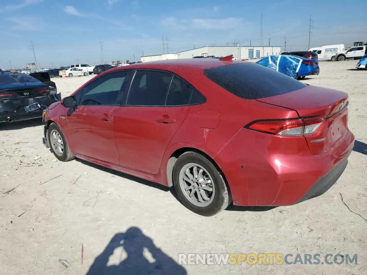 2 Photograph of a damaged car JTDEAMDE0MJ031541 TOYOTA COROLLA 2021