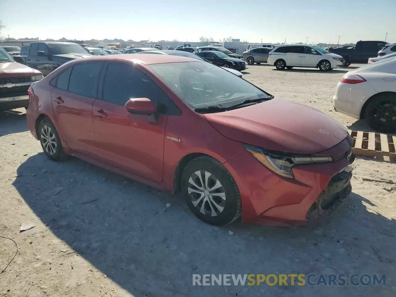 4 Photograph of a damaged car JTDEAMDE0MJ031541 TOYOTA COROLLA 2021