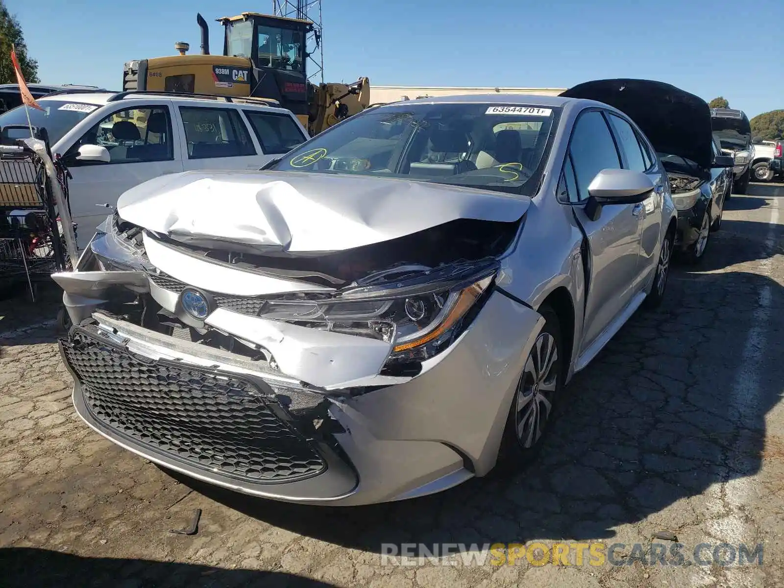 2 Photograph of a damaged car JTDEAMDE1MJ010911 TOYOTA COROLLA 2021