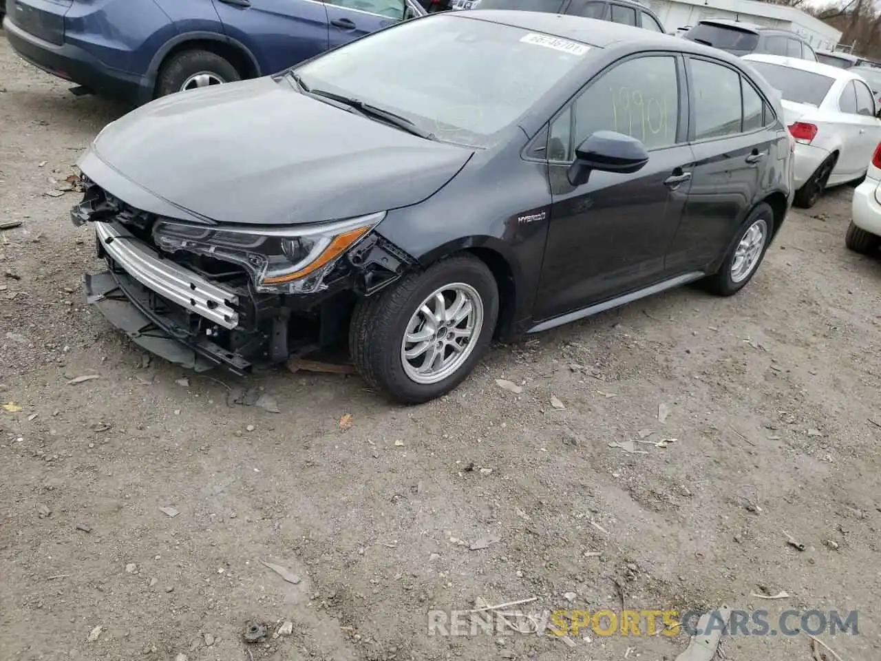 2 Photograph of a damaged car JTDEAMDE1MJ019771 TOYOTA COROLLA 2021