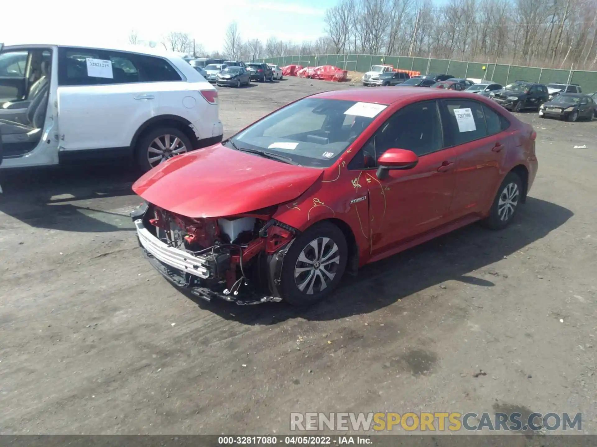 2 Photograph of a damaged car JTDEAMDE1MJ020385 TOYOTA COROLLA 2021