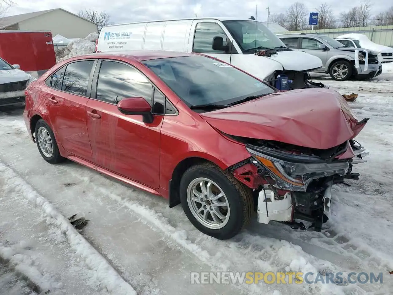 4 Photograph of a damaged car JTDEAMDE1MJ021858 TOYOTA COROLLA 2021