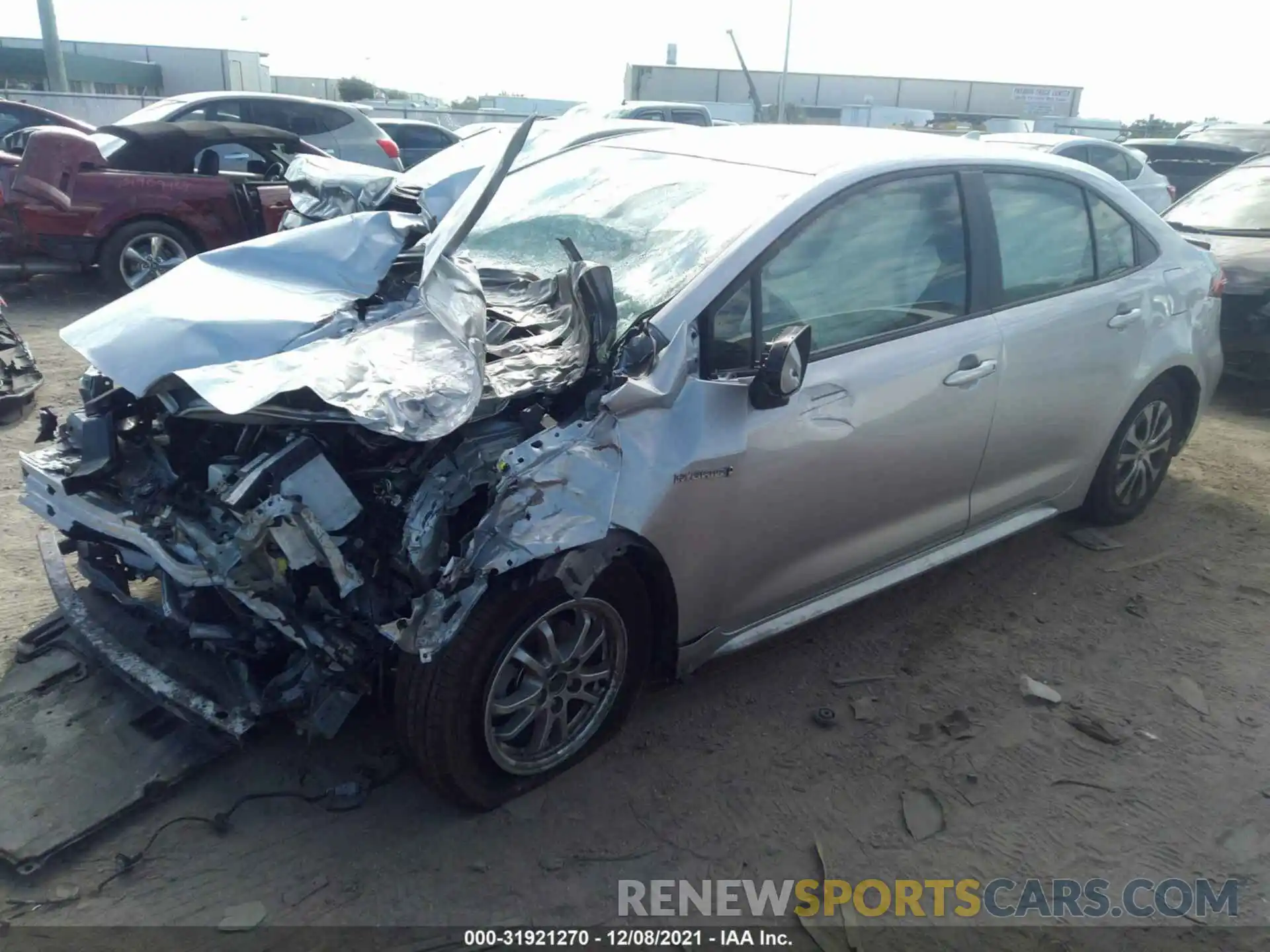 2 Photograph of a damaged car JTDEAMDE1MJ030074 TOYOTA COROLLA 2021