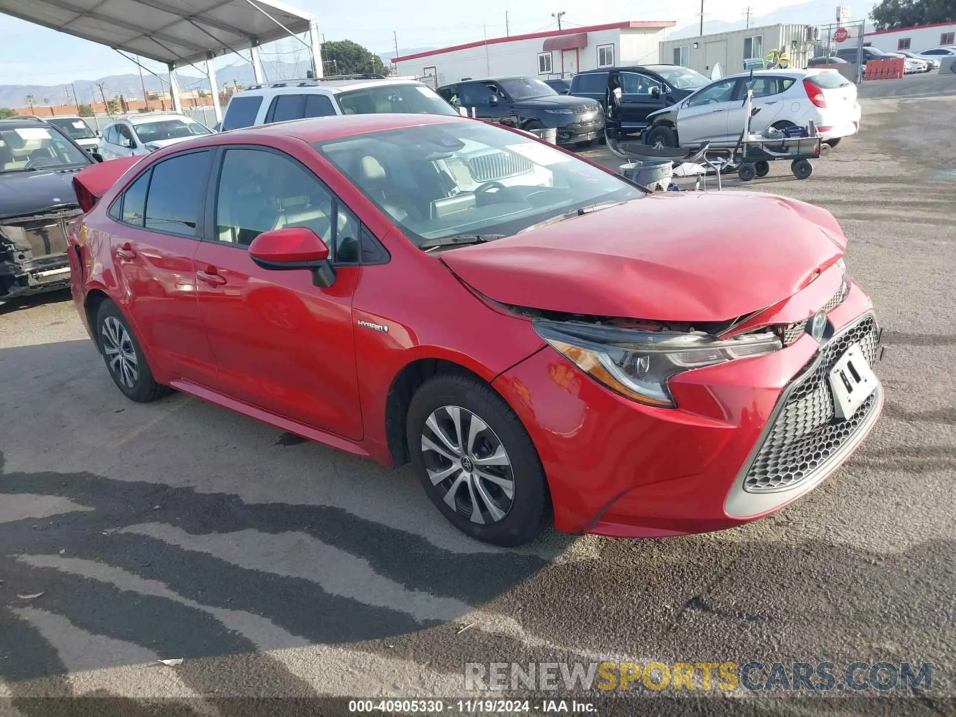 1 Photograph of a damaged car JTDEAMDE1MJ030964 TOYOTA COROLLA 2021