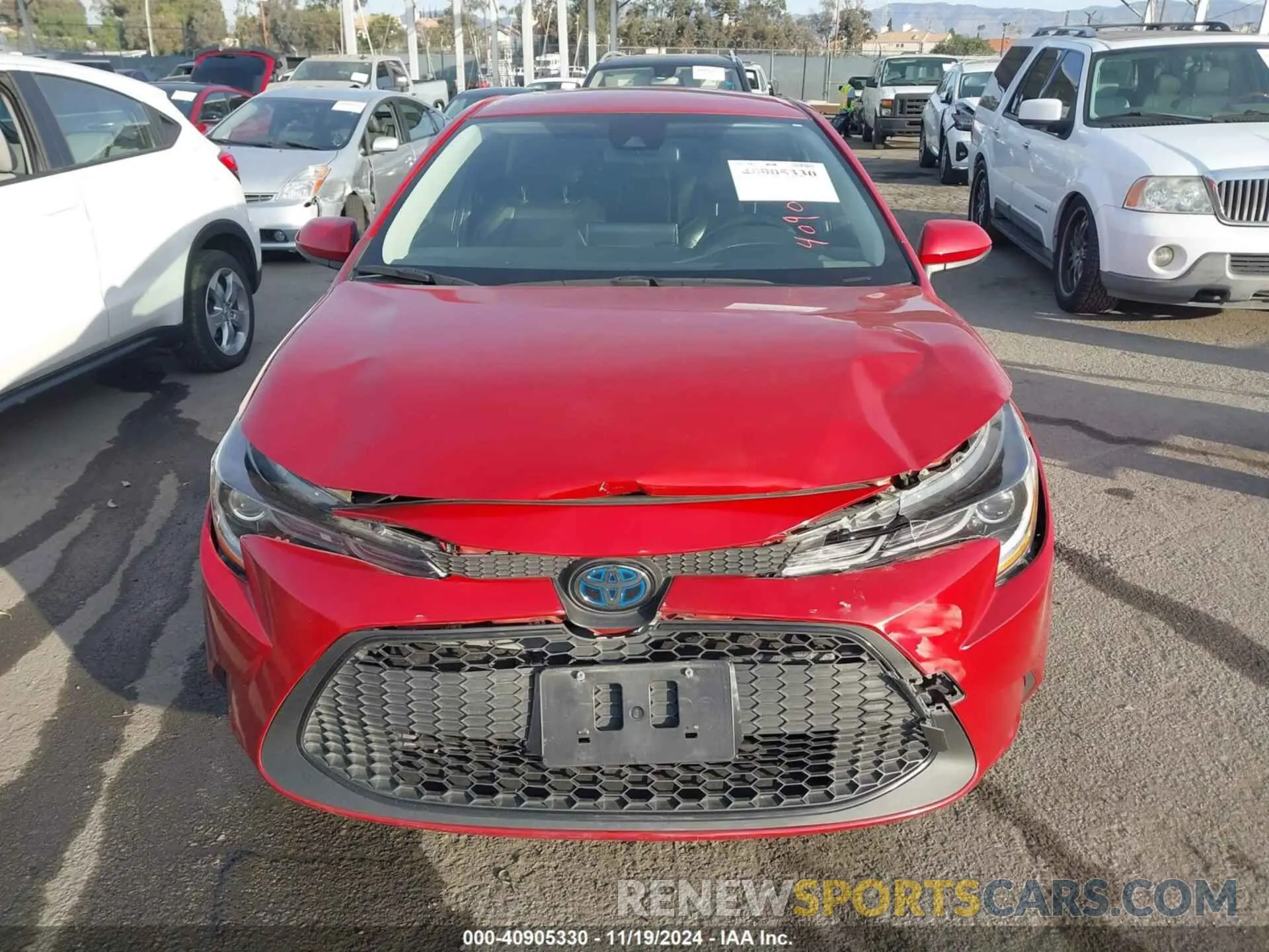 11 Photograph of a damaged car JTDEAMDE1MJ030964 TOYOTA COROLLA 2021