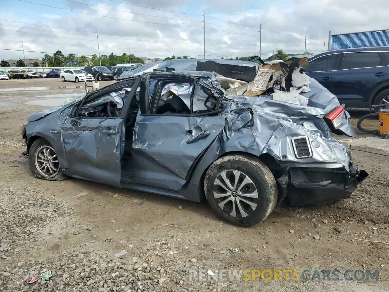 2 Photograph of a damaged car JTDEAMDE1MJ034948 TOYOTA COROLLA 2021