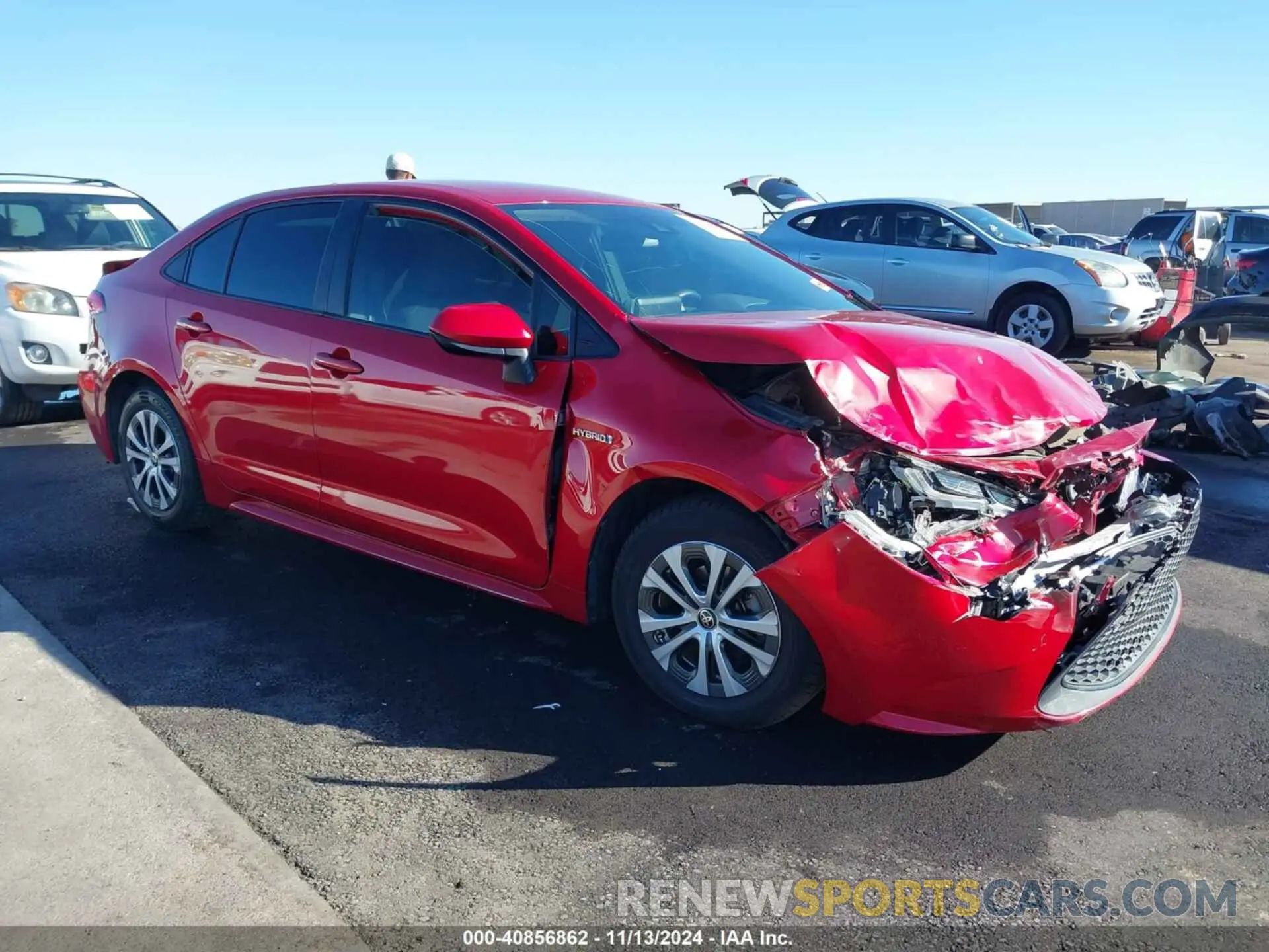 1 Photograph of a damaged car JTDEAMDE2MJ005457 TOYOTA COROLLA 2021