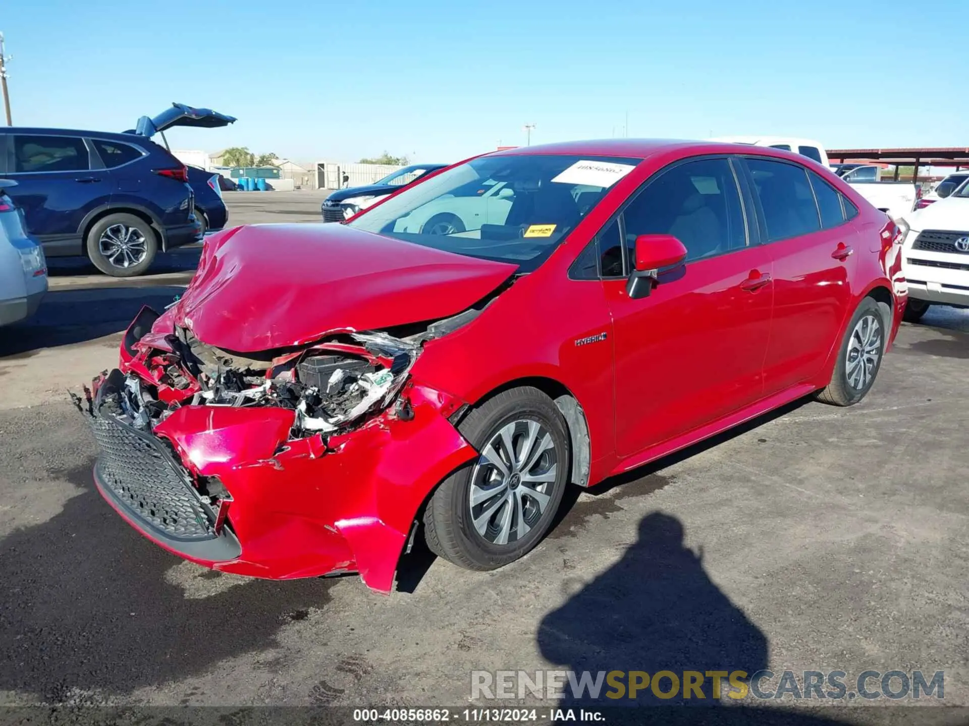 2 Photograph of a damaged car JTDEAMDE2MJ005457 TOYOTA COROLLA 2021