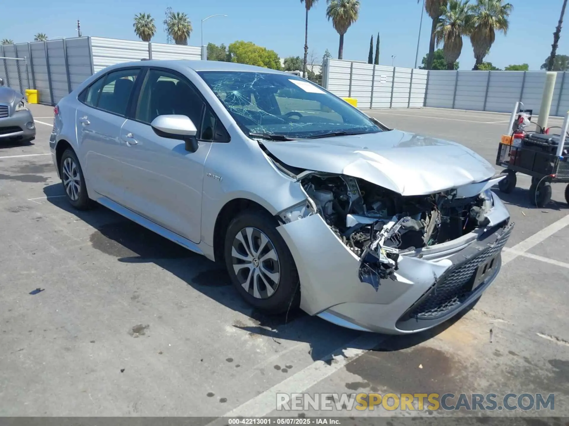 1 Photograph of a damaged car JTDEAMDE2MJ011078 TOYOTA COROLLA 2021