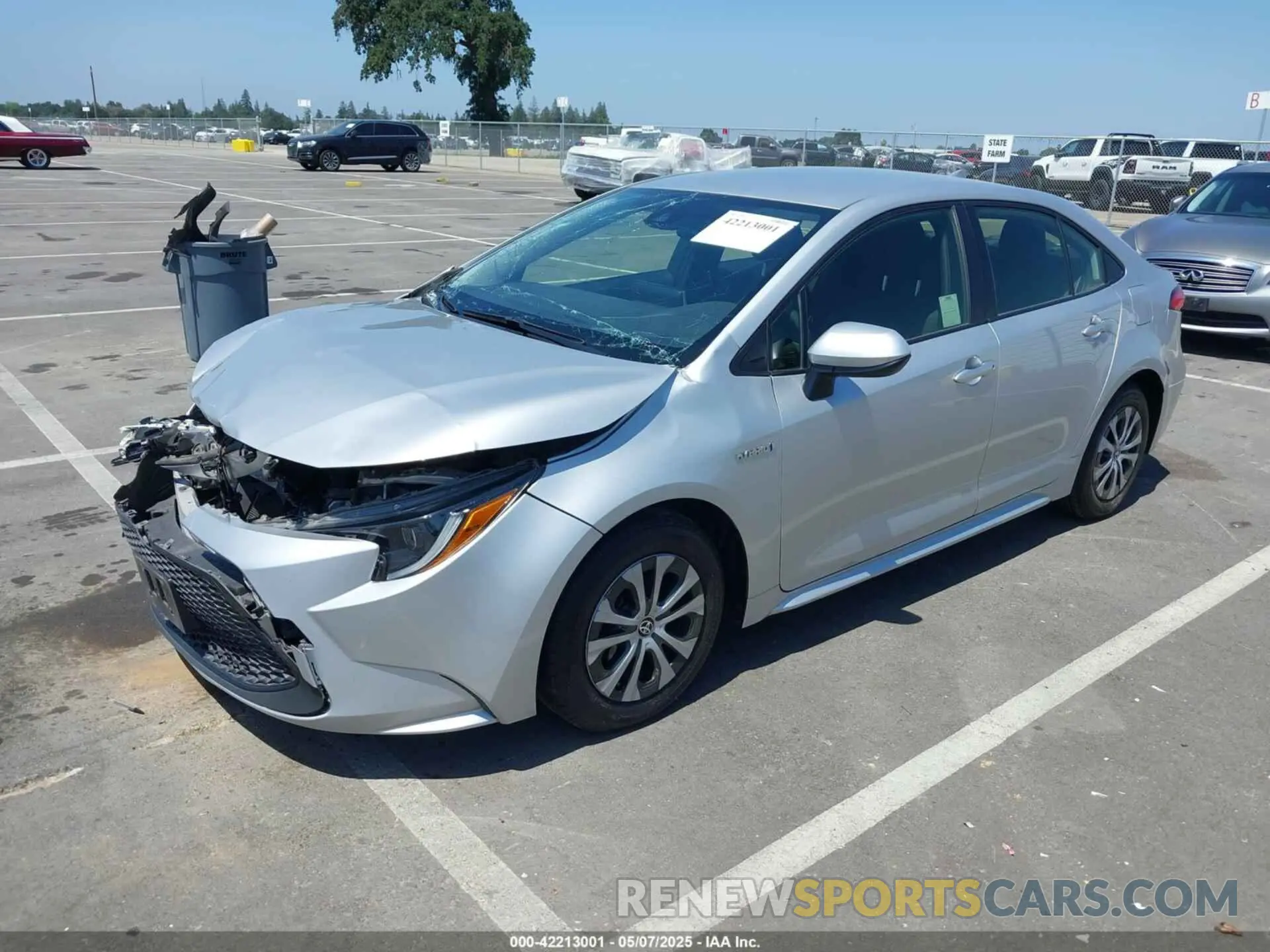 2 Photograph of a damaged car JTDEAMDE2MJ011078 TOYOTA COROLLA 2021