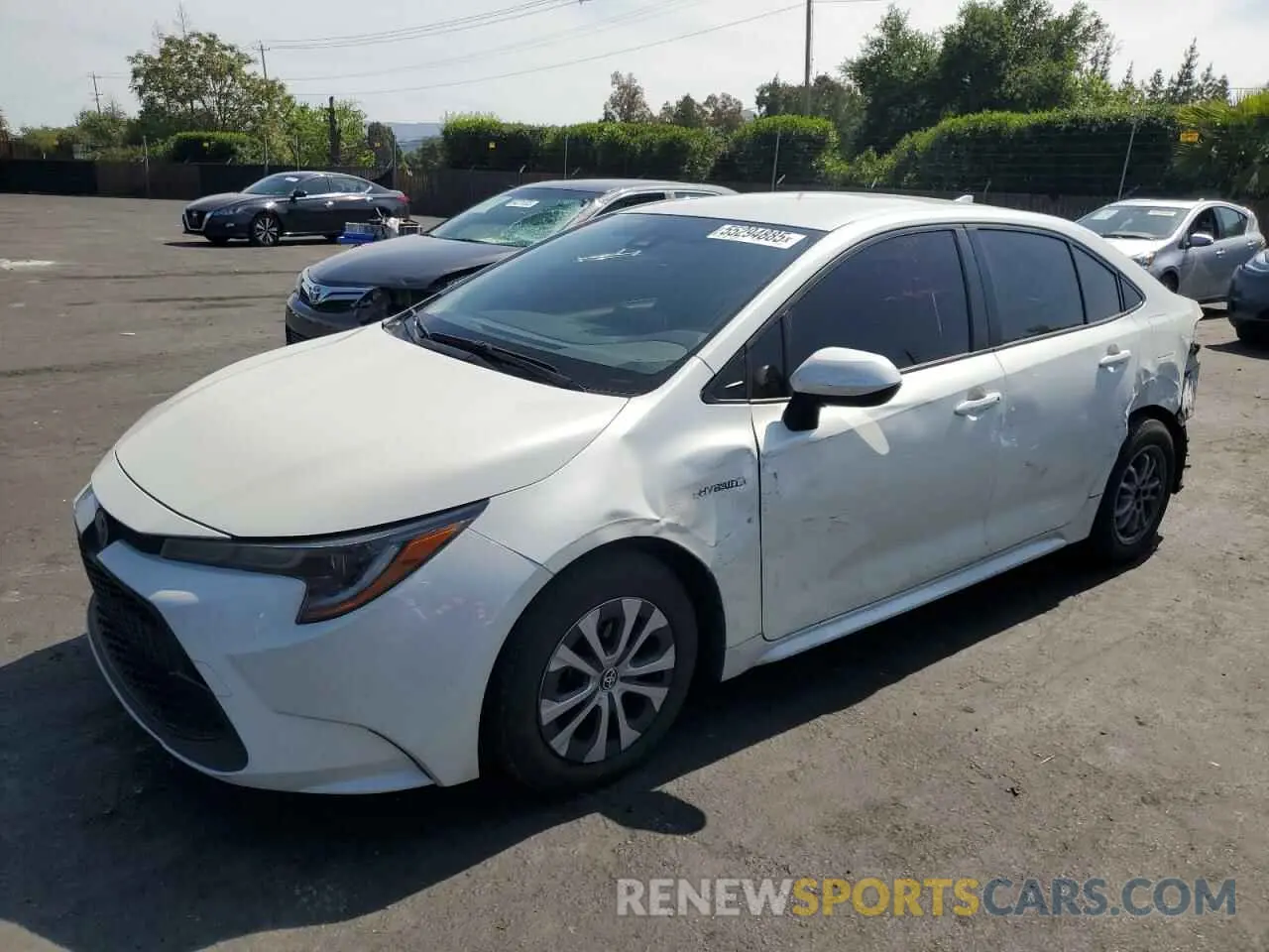 1 Photograph of a damaged car JTDEAMDE2MJ016281 TOYOTA COROLLA 2021