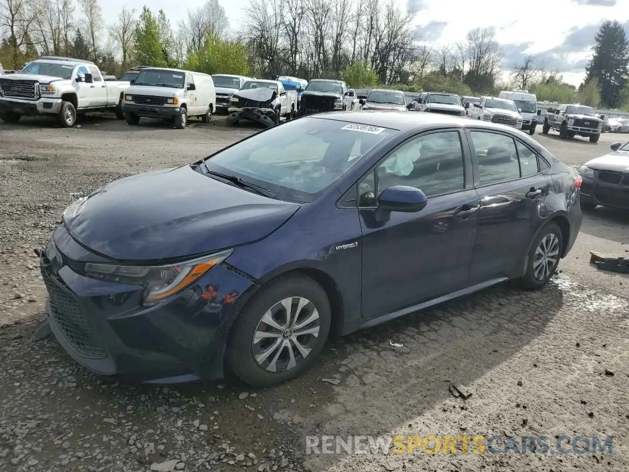 1 Photograph of a damaged car JTDEAMDE2MJ026714 TOYOTA COROLLA 2021