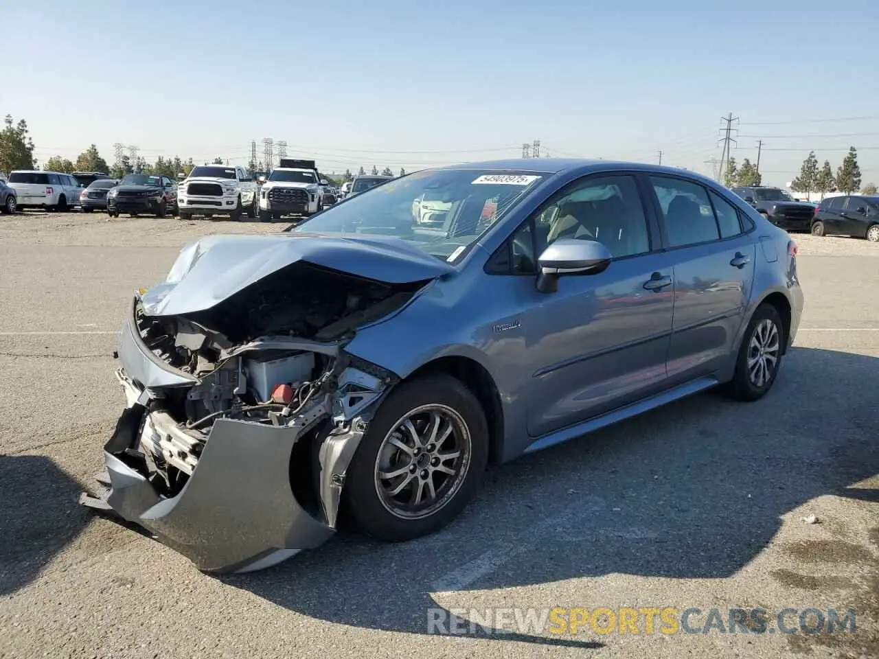 1 Photograph of a damaged car JTDEAMDE2MJ029273 TOYOTA COROLLA 2021