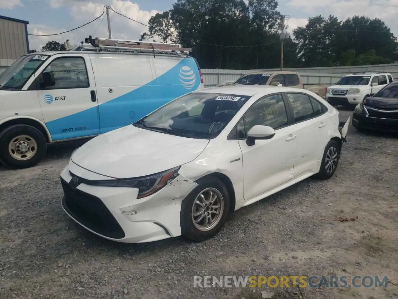 2 Photograph of a damaged car JTDEAMDE3MJ003815 TOYOTA COROLLA 2021