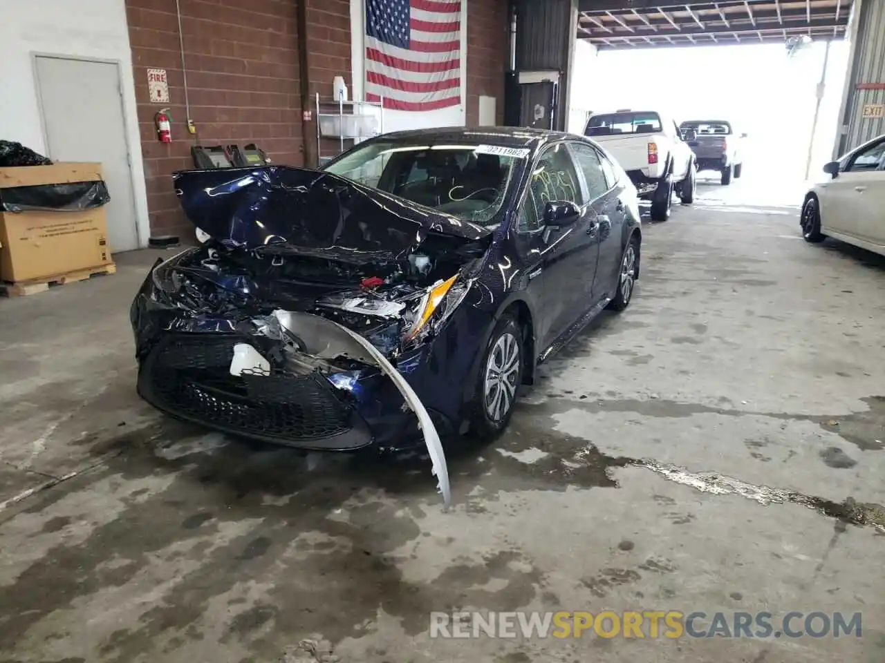 2 Photograph of a damaged car JTDEAMDE3MJ011042 TOYOTA COROLLA 2021