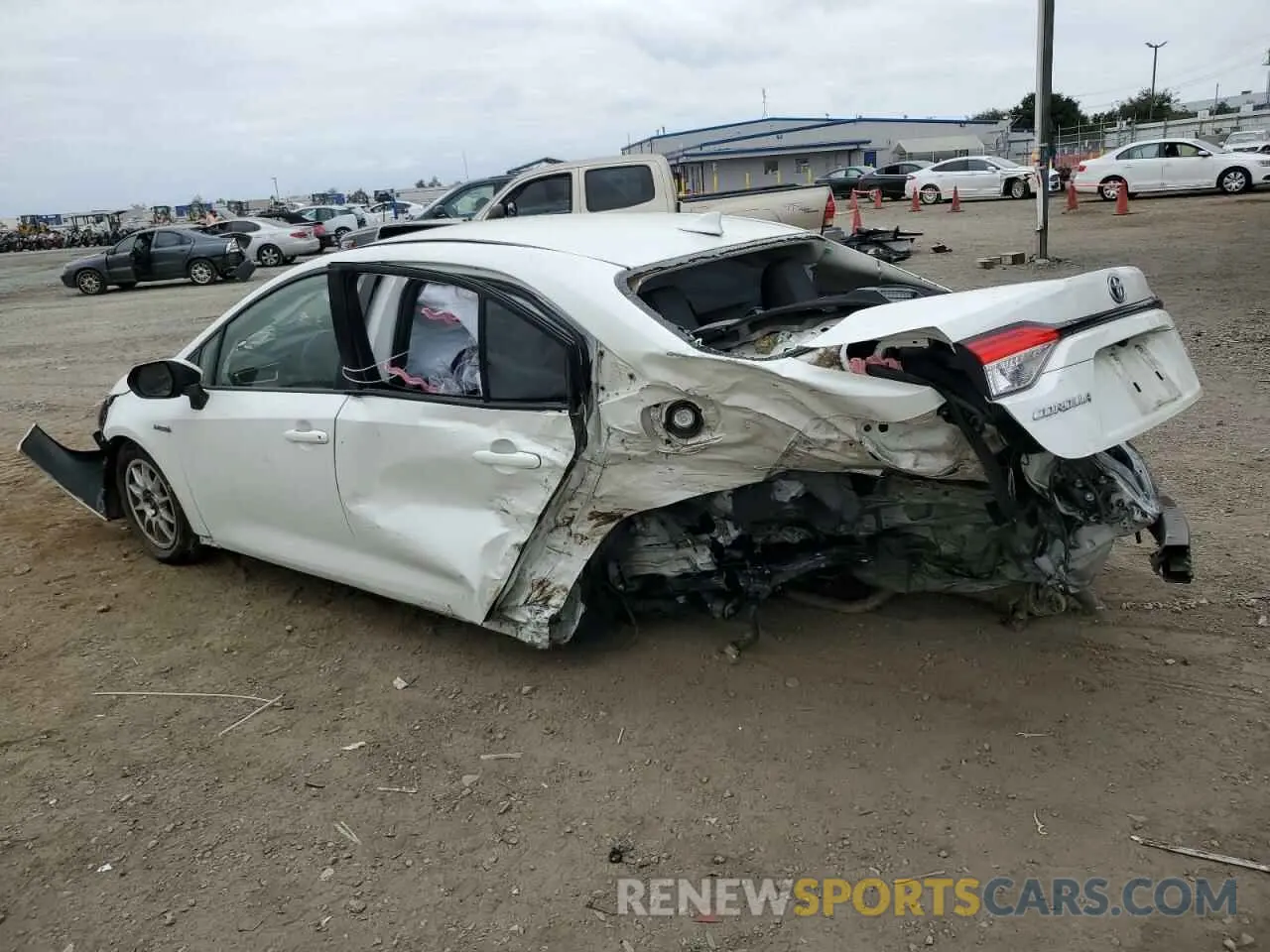 2 Photograph of a damaged car JTDEAMDE3MJ013213 TOYOTA COROLLA 2021