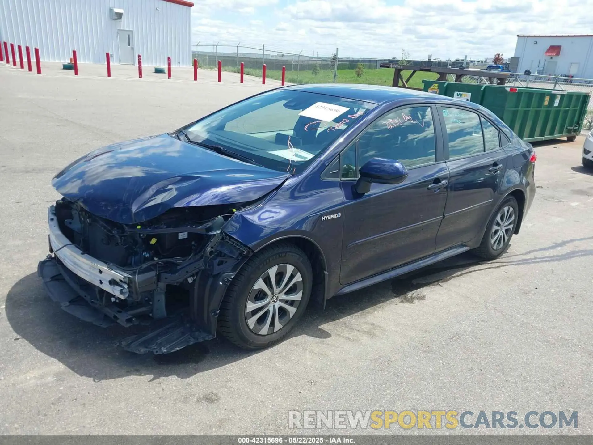 2 Photograph of a damaged car JTDEAMDE3MJ026964 TOYOTA COROLLA 2021