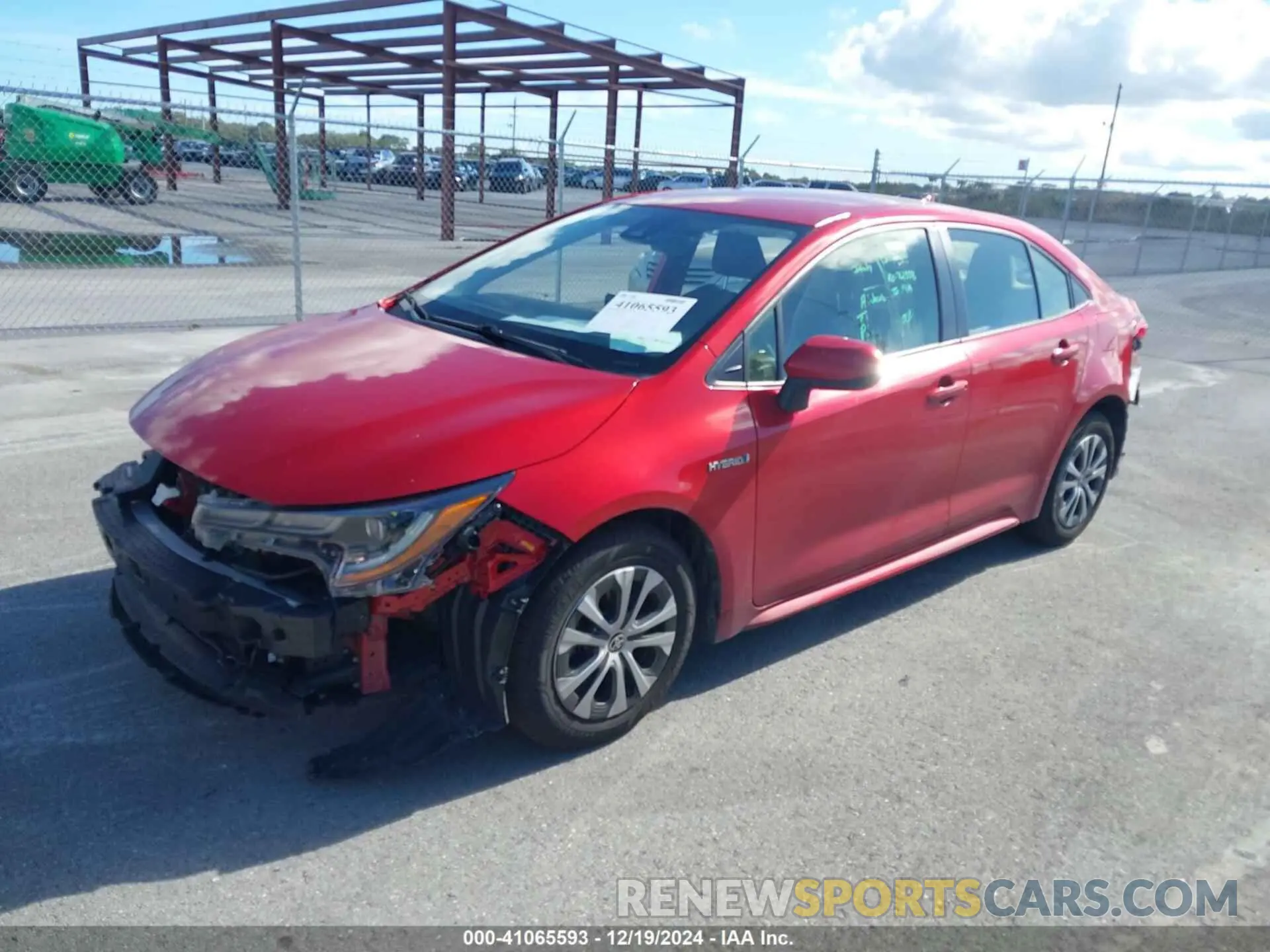 2 Photograph of a damaged car JTDEAMDE4MJ008926 TOYOTA COROLLA 2021