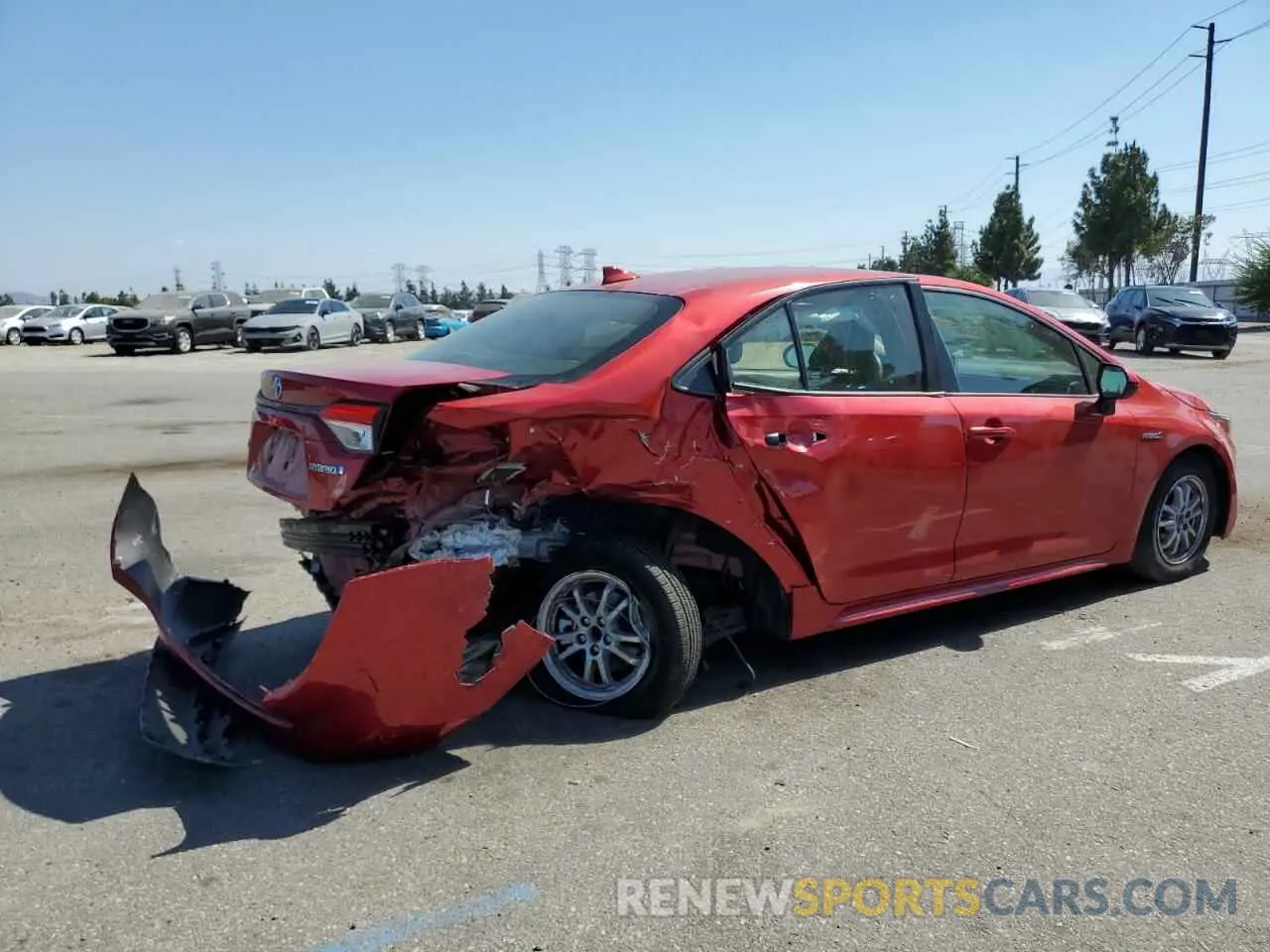 3 Photograph of a damaged car JTDEAMDE4MJ014886 TOYOTA COROLLA 2021