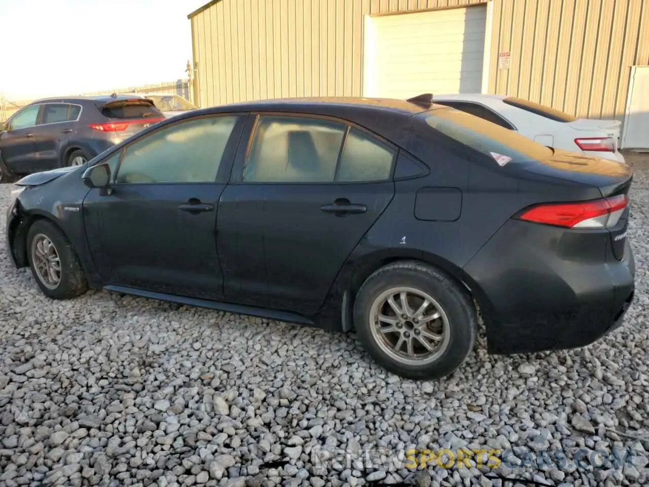 2 Photograph of a damaged car JTDEAMDE4MJ016265 TOYOTA COROLLA 2021