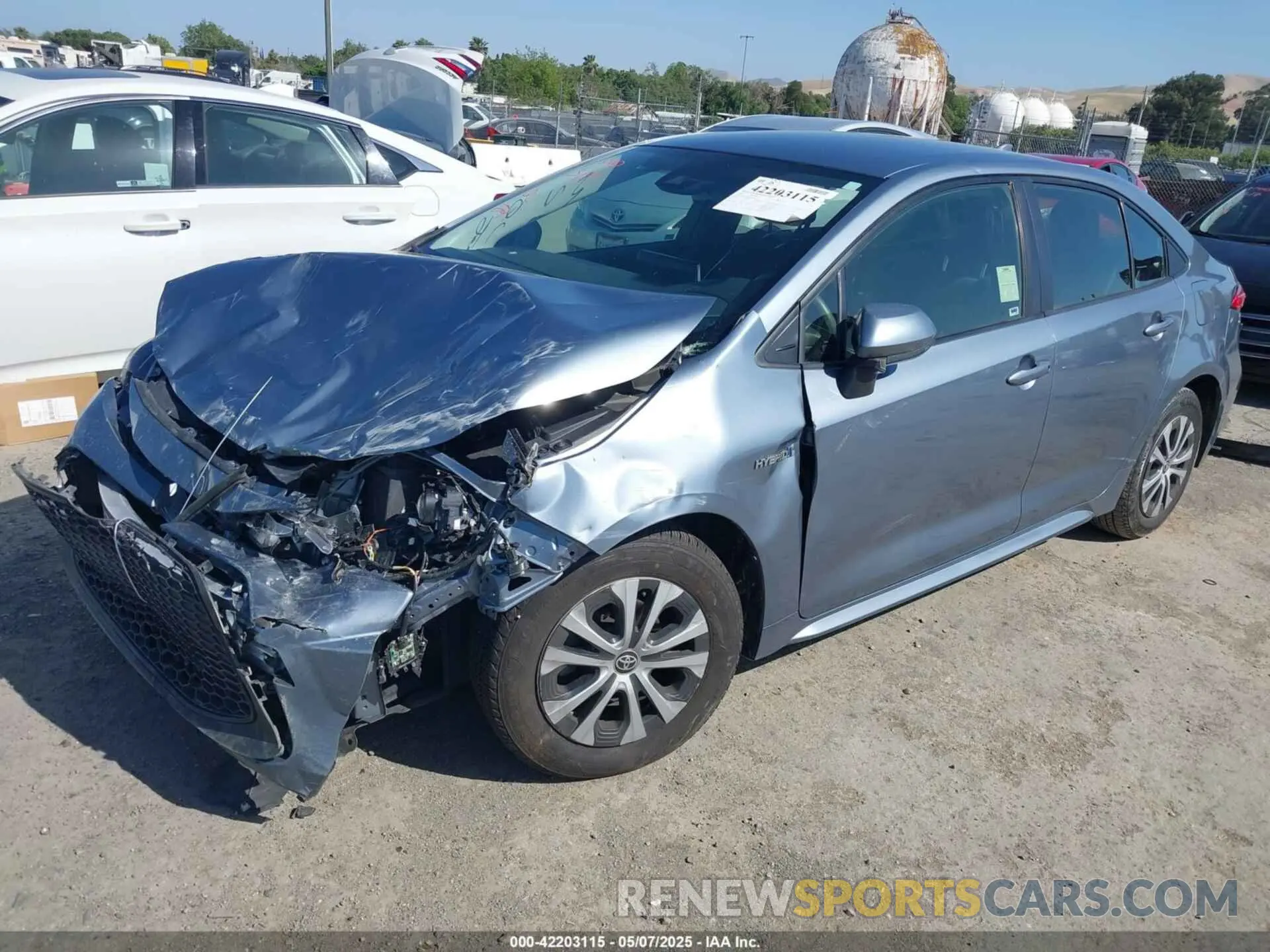 2 Photograph of a damaged car JTDEAMDE4MJ024253 TOYOTA COROLLA 2021