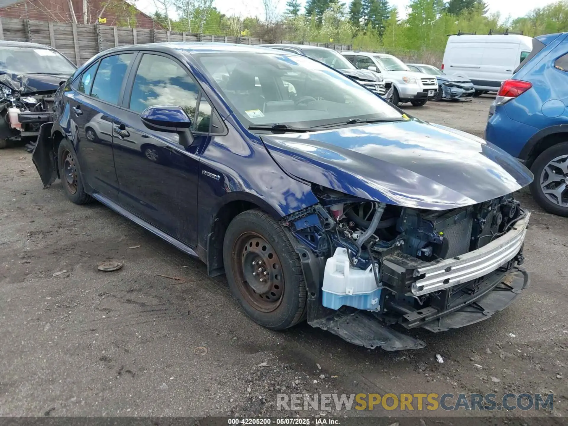 1 Photograph of a damaged car JTDEAMDE4MJ031901 TOYOTA COROLLA 2021