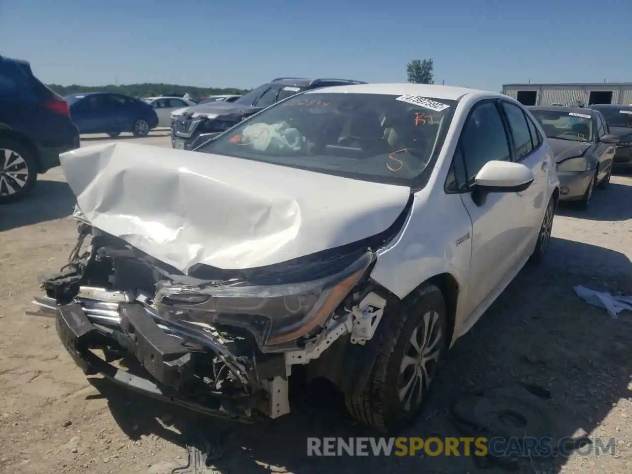 2 Photograph of a damaged car JTDEAMDE5MJ002844 TOYOTA COROLLA 2021