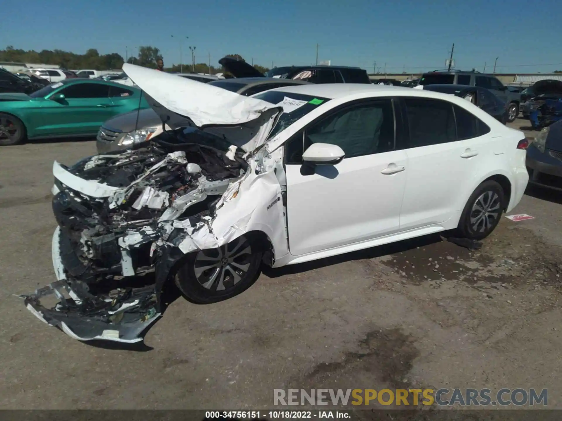 2 Photograph of a damaged car JTDEAMDE5MJ004562 TOYOTA COROLLA 2021