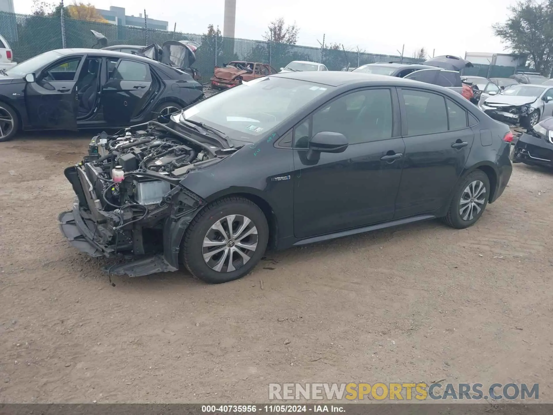 2 Photograph of a damaged car JTDEAMDE5MJ020809 TOYOTA COROLLA 2021