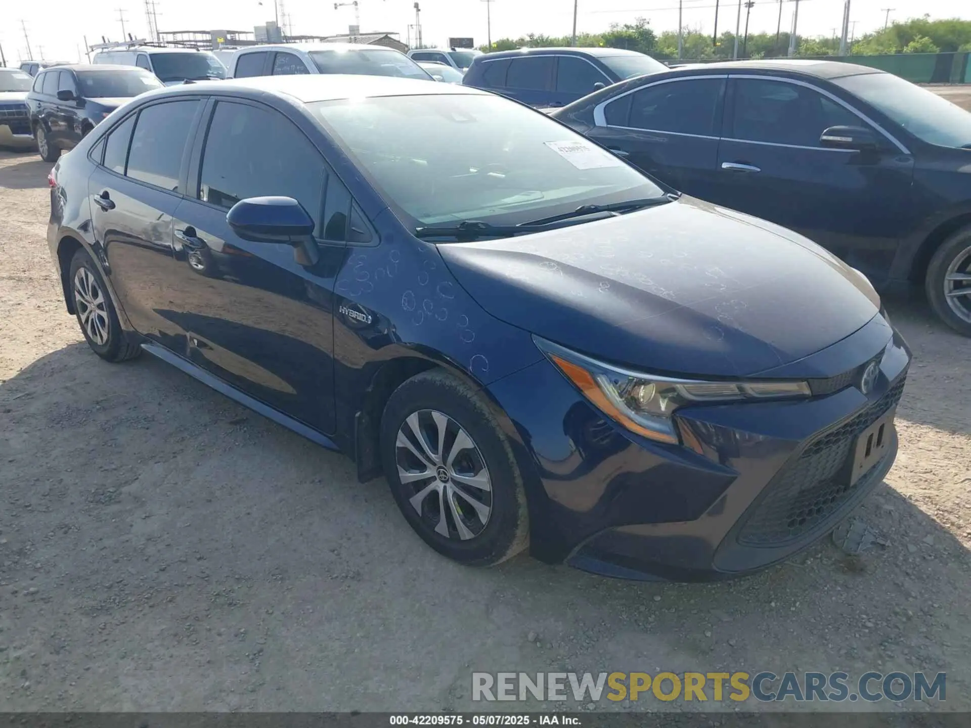 1 Photograph of a damaged car JTDEAMDE6MJ004554 TOYOTA COROLLA 2021
