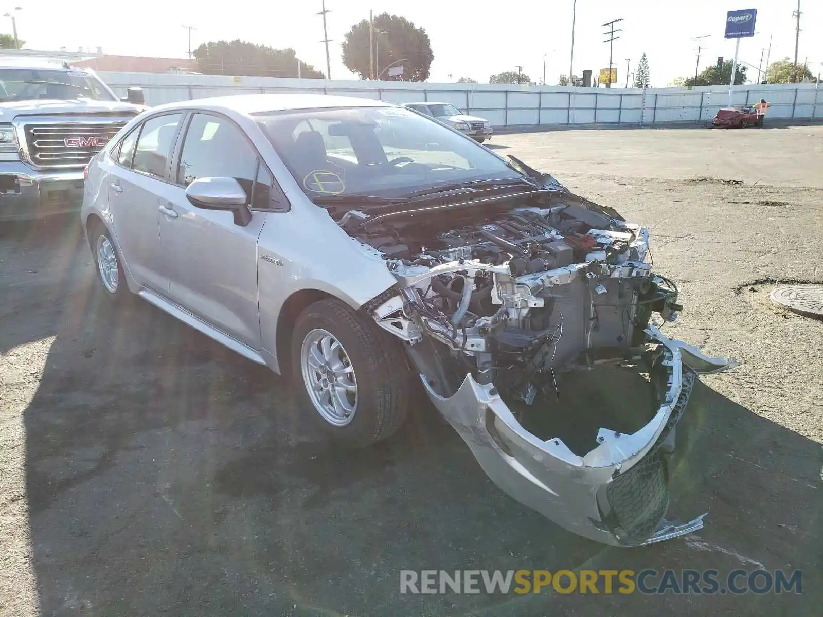 1 Photograph of a damaged car JTDEAMDE6MJ012587 TOYOTA COROLLA 2021