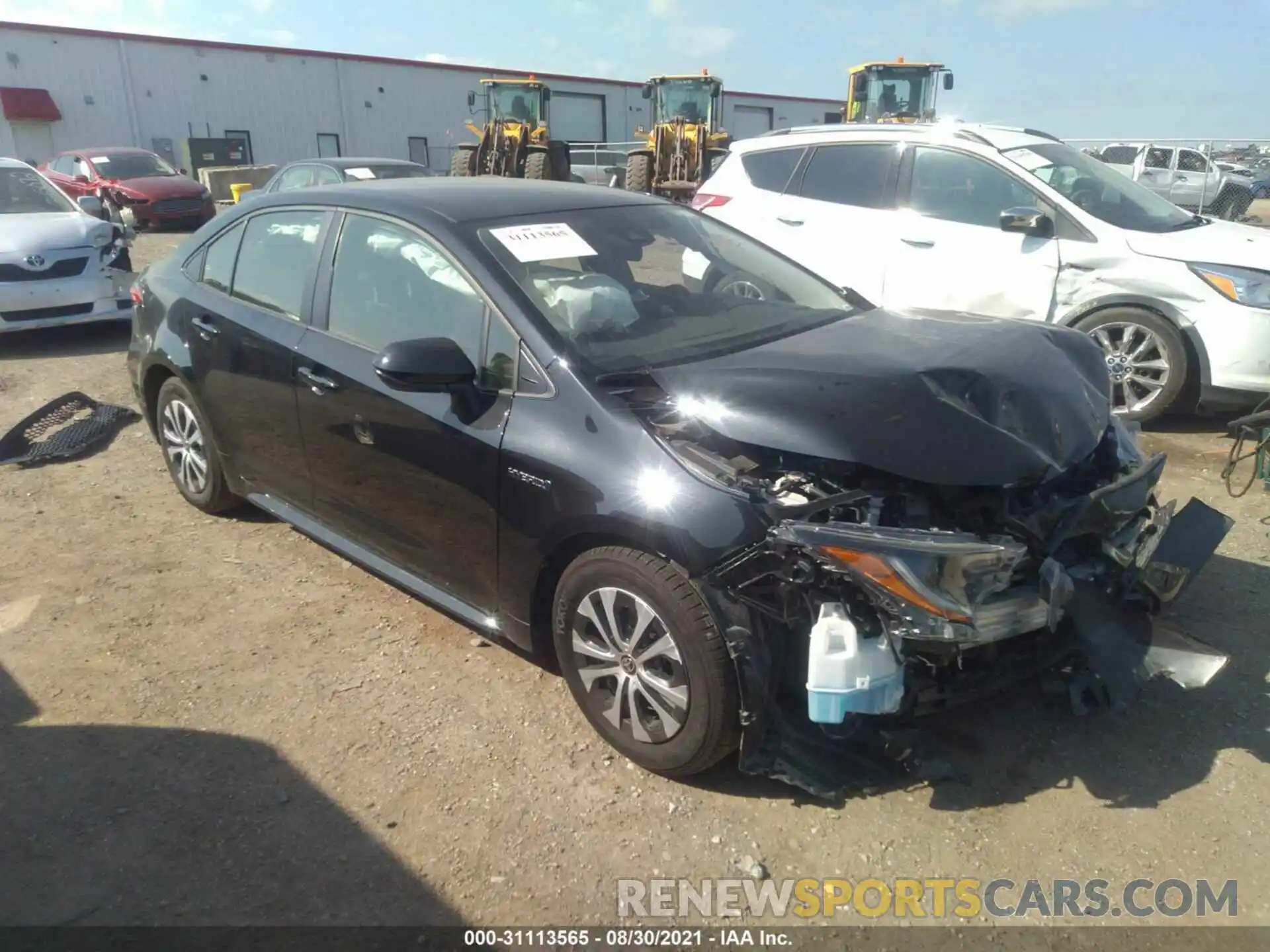 1 Photograph of a damaged car JTDEAMDE6MJ016946 TOYOTA COROLLA 2021