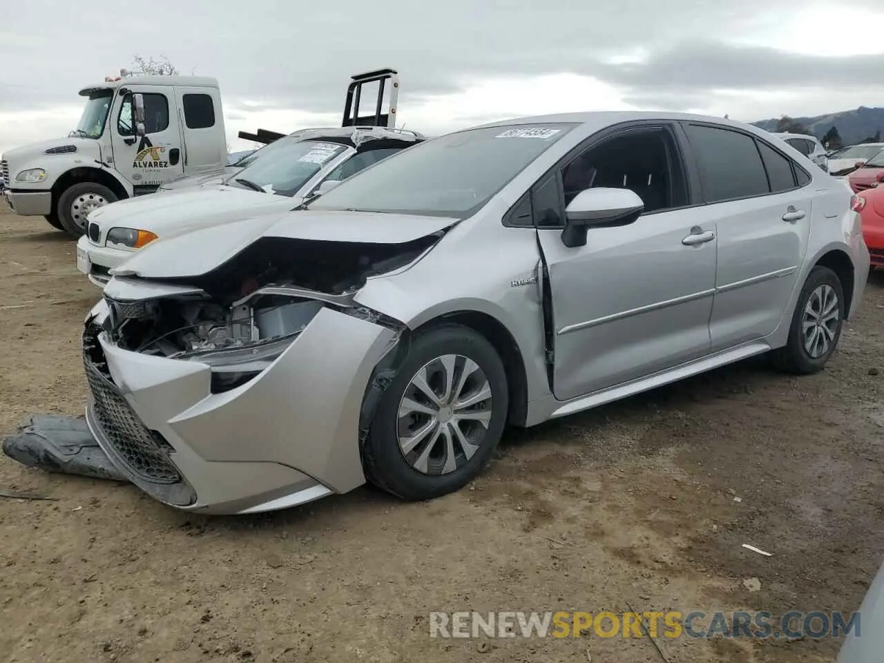 1 Photograph of a damaged car JTDEAMDE6MJ019362 TOYOTA COROLLA 2021