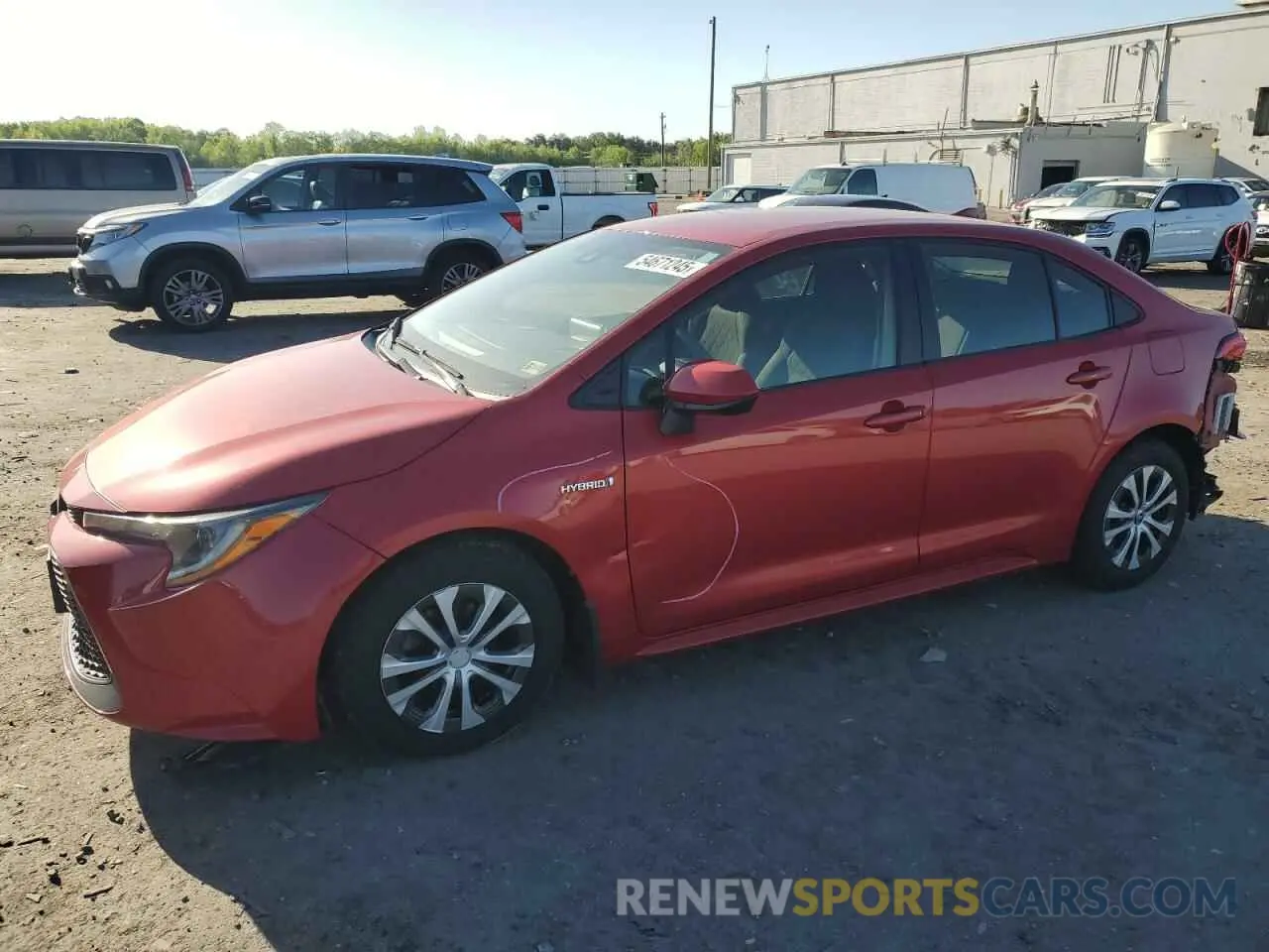 1 Photograph of a damaged car JTDEAMDE6MJ026618 TOYOTA COROLLA 2021