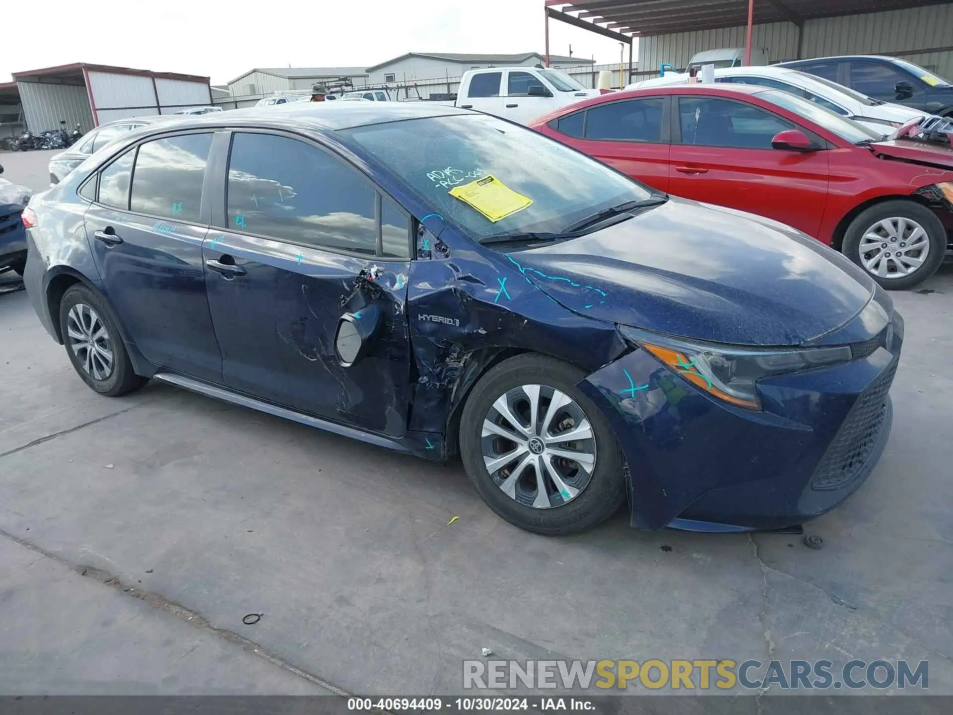 1 Photograph of a damaged car JTDEAMDE6MJ031172 TOYOTA COROLLA 2021