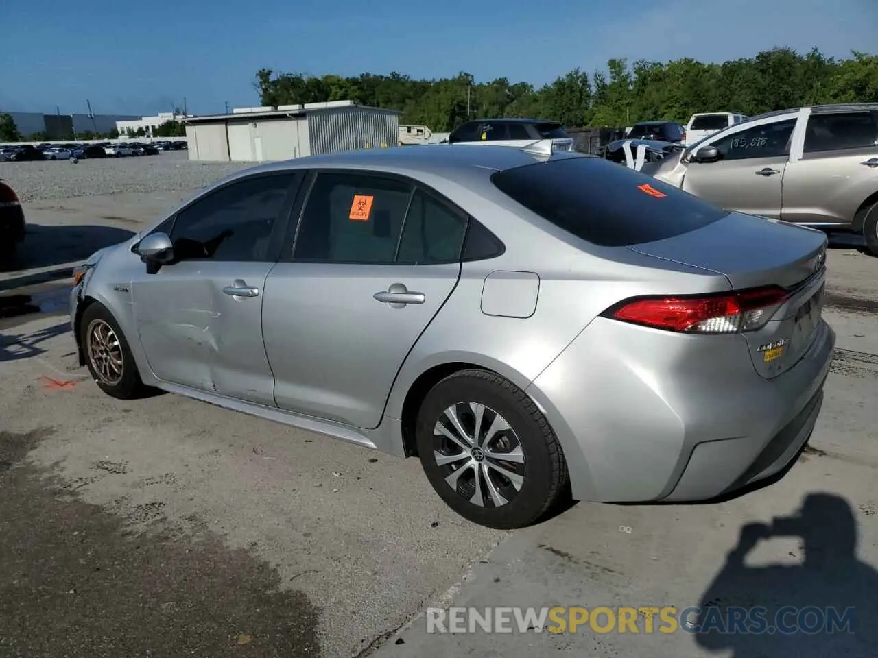 2 Photograph of a damaged car JTDEAMDE6MJ031432 TOYOTA COROLLA 2021