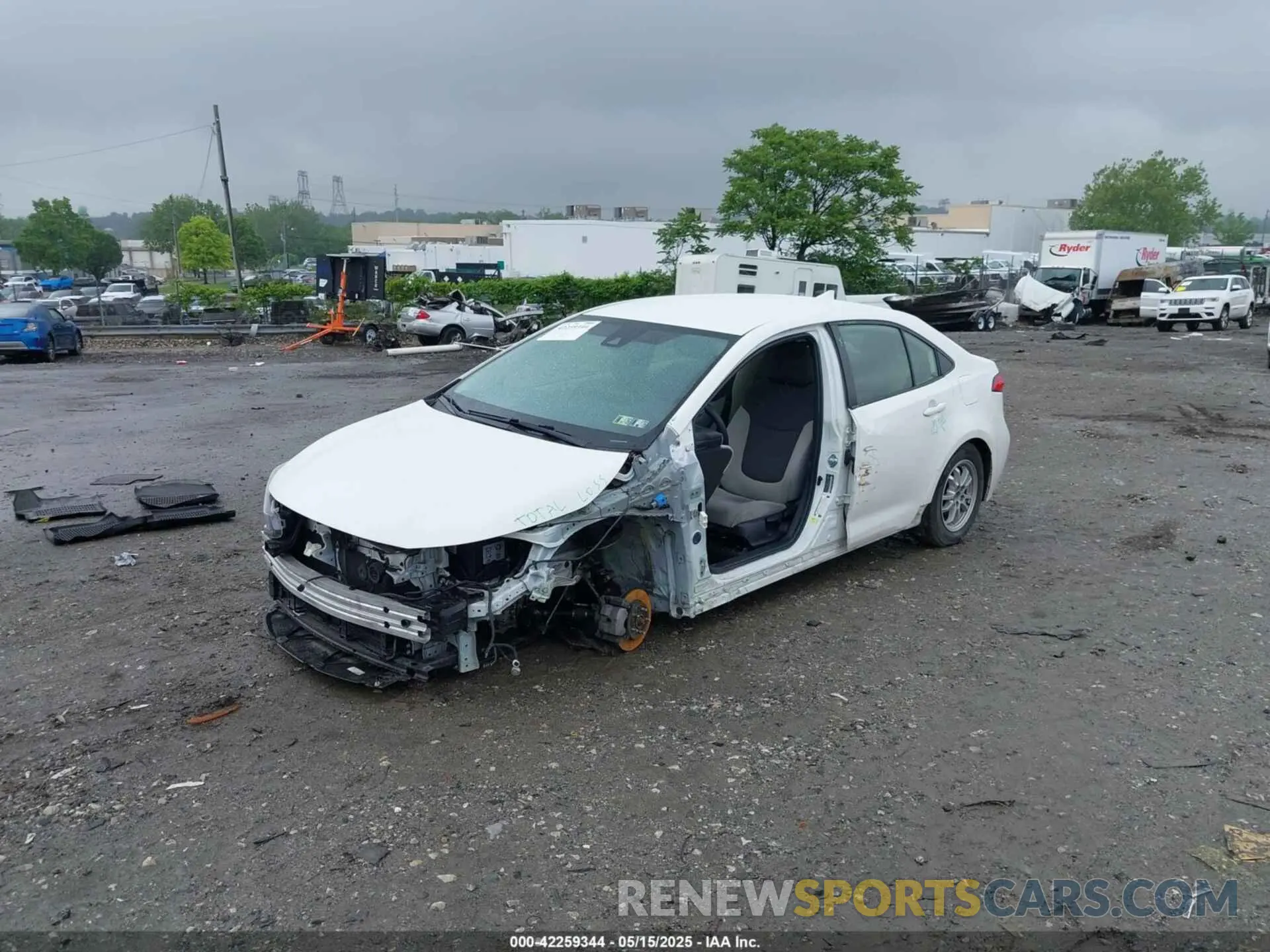 2 Photograph of a damaged car JTDEAMDE7MJ009617 TOYOTA COROLLA 2021