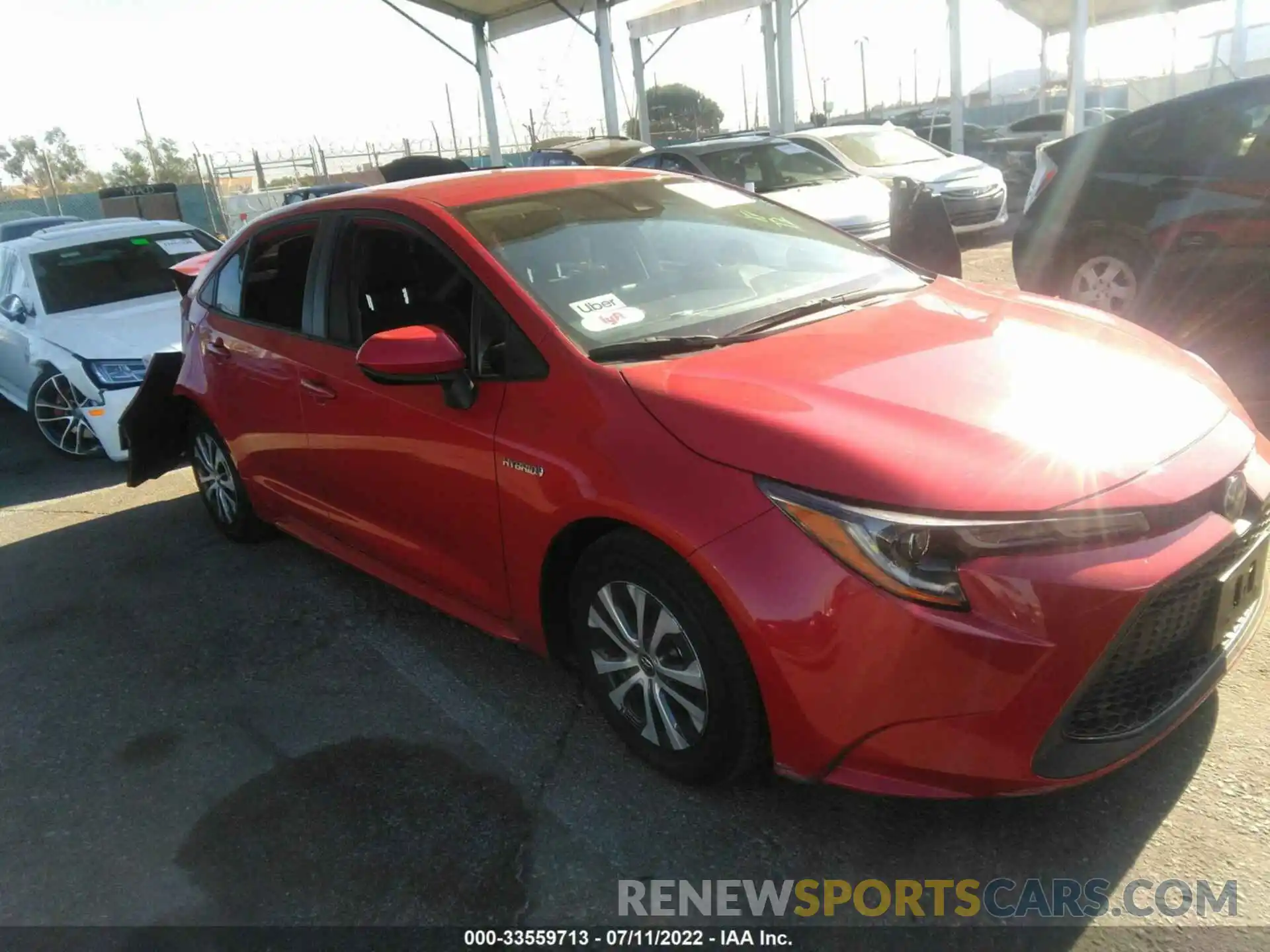 1 Photograph of a damaged car JTDEAMDE7MJ016910 TOYOTA COROLLA 2021