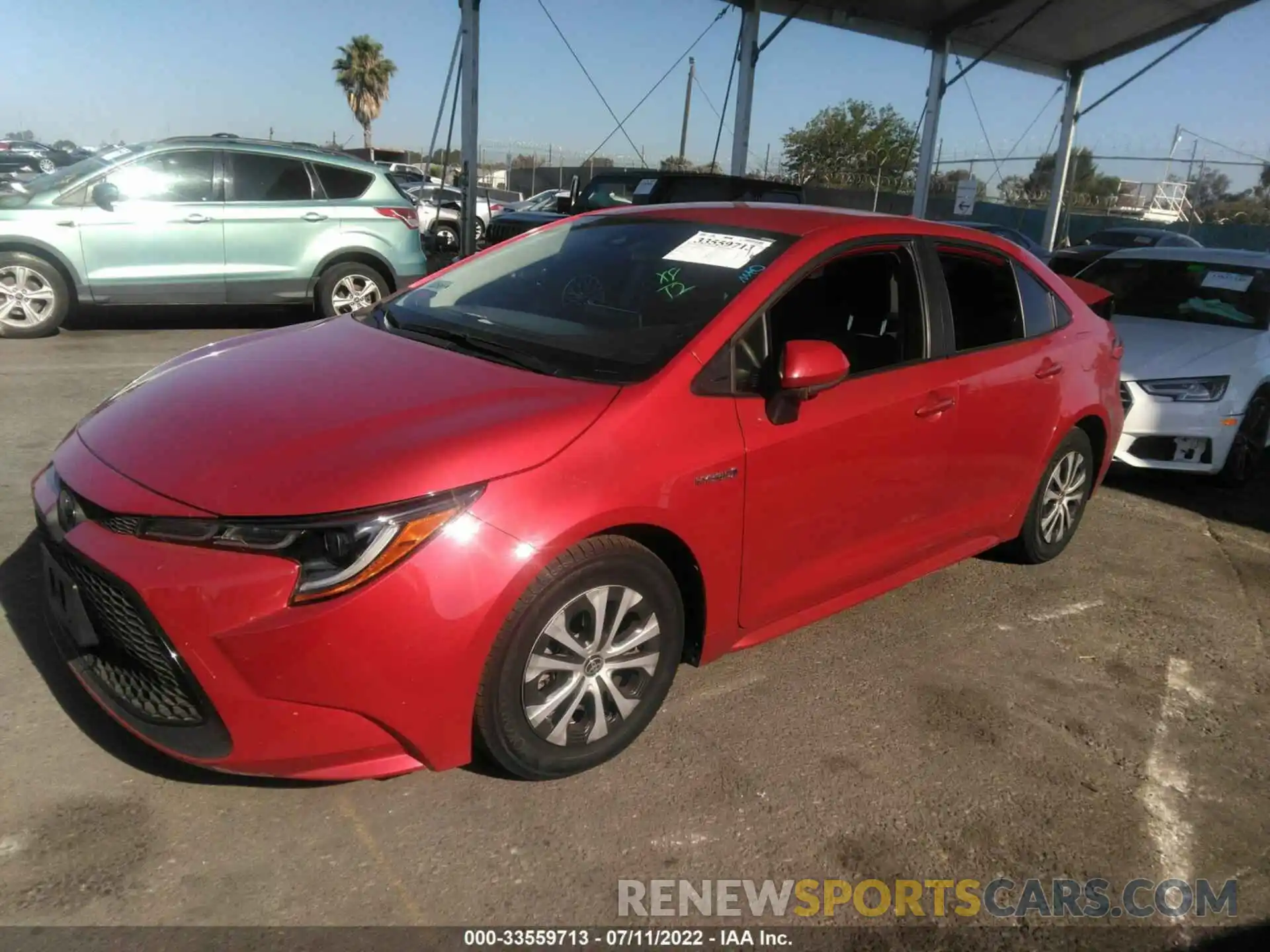 2 Photograph of a damaged car JTDEAMDE7MJ016910 TOYOTA COROLLA 2021