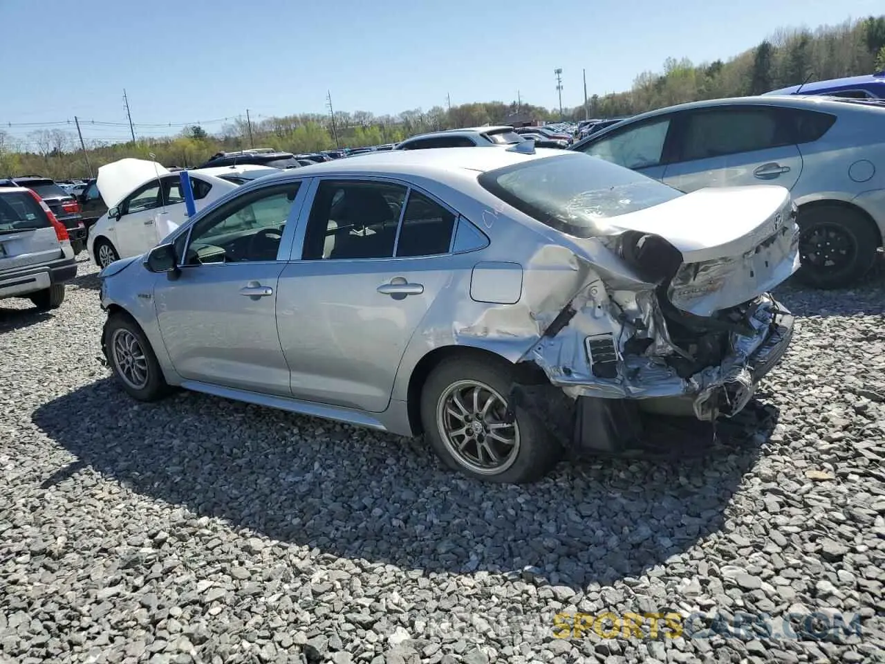 2 Photograph of a damaged car JTDEAMDE7MJ017300 TOYOTA COROLLA 2021