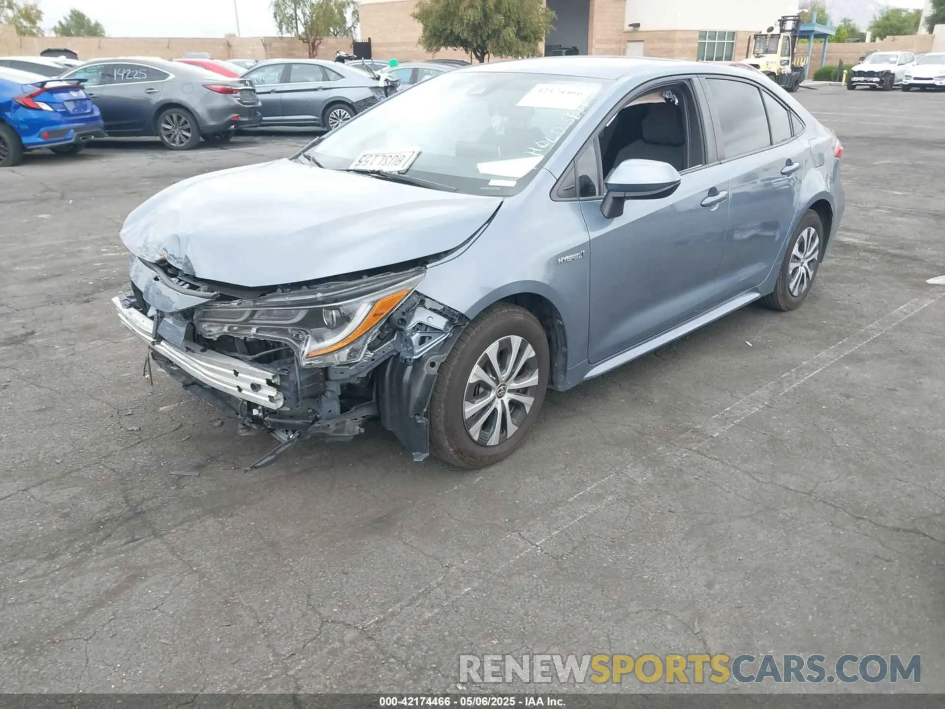 2 Photograph of a damaged car JTDEAMDE7MJ020682 TOYOTA COROLLA 2021