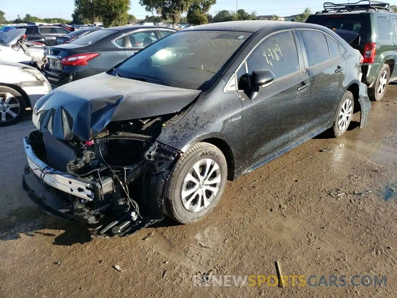 2 Photograph of a damaged car JTDEAMDE8MJ022991 TOYOTA COROLLA 2021