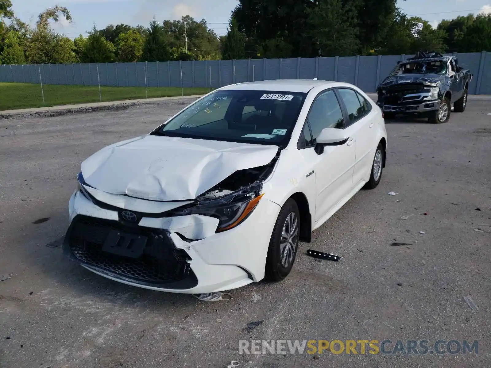 2 Photograph of a damaged car JTDEAMDE8MJ023543 TOYOTA COROLLA 2021