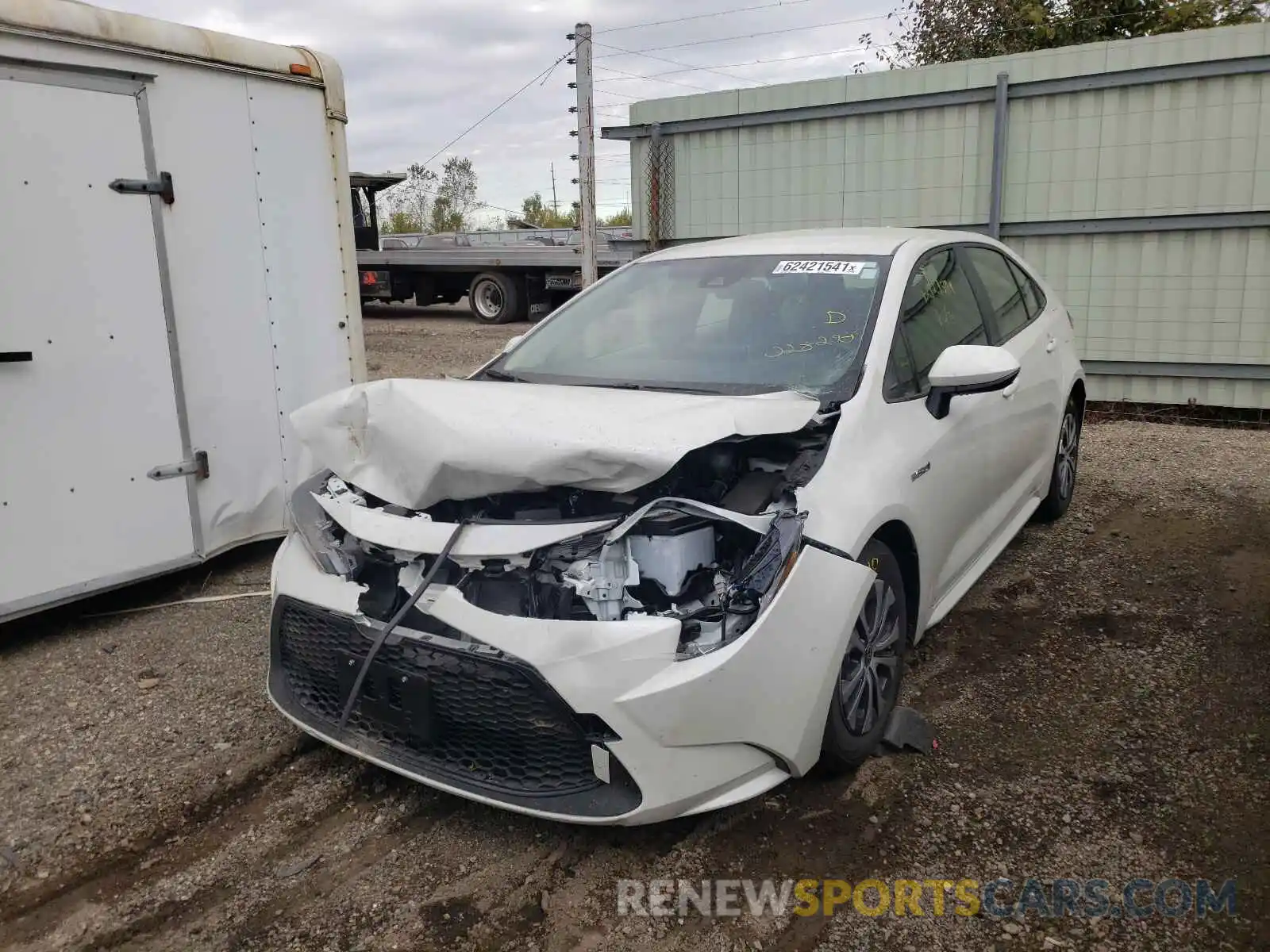 2 Photograph of a damaged car JTDEAMDE8MJ028290 TOYOTA COROLLA 2021