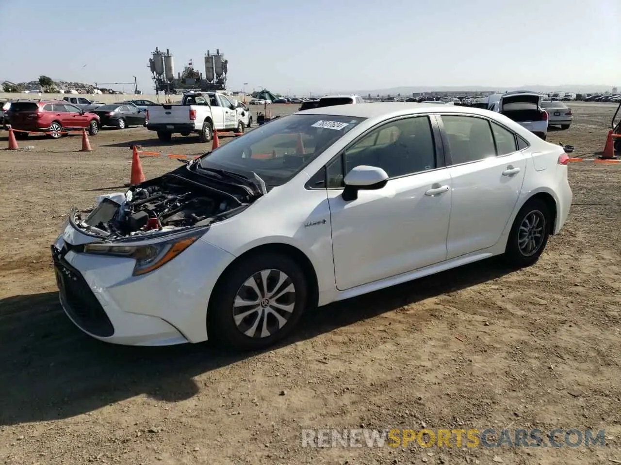 1 Photograph of a damaged car JTDEAMDE8MJ030587 TOYOTA COROLLA 2021