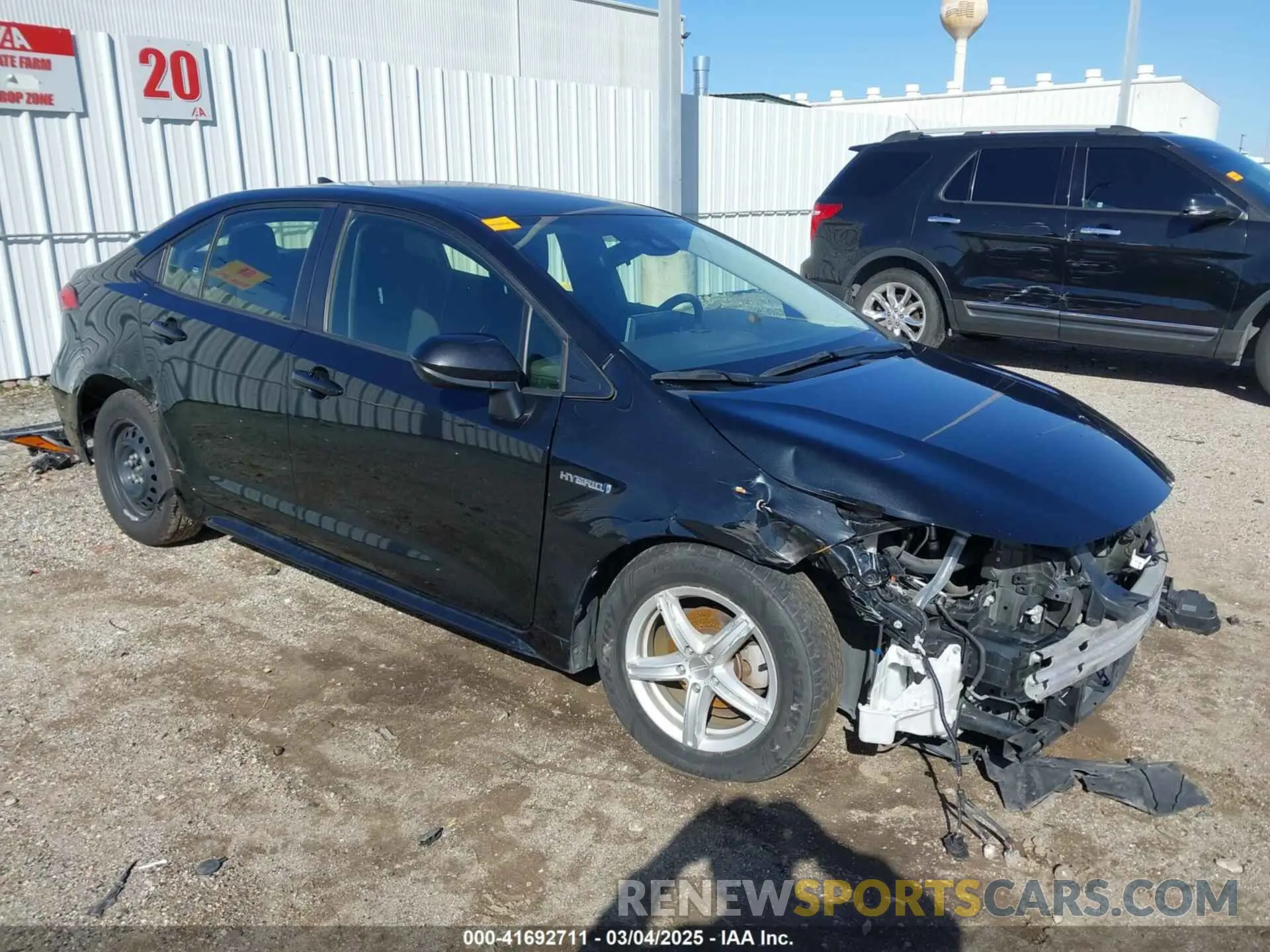 1 Photograph of a damaged car JTDEAMDE8MJ034218 TOYOTA COROLLA 2021