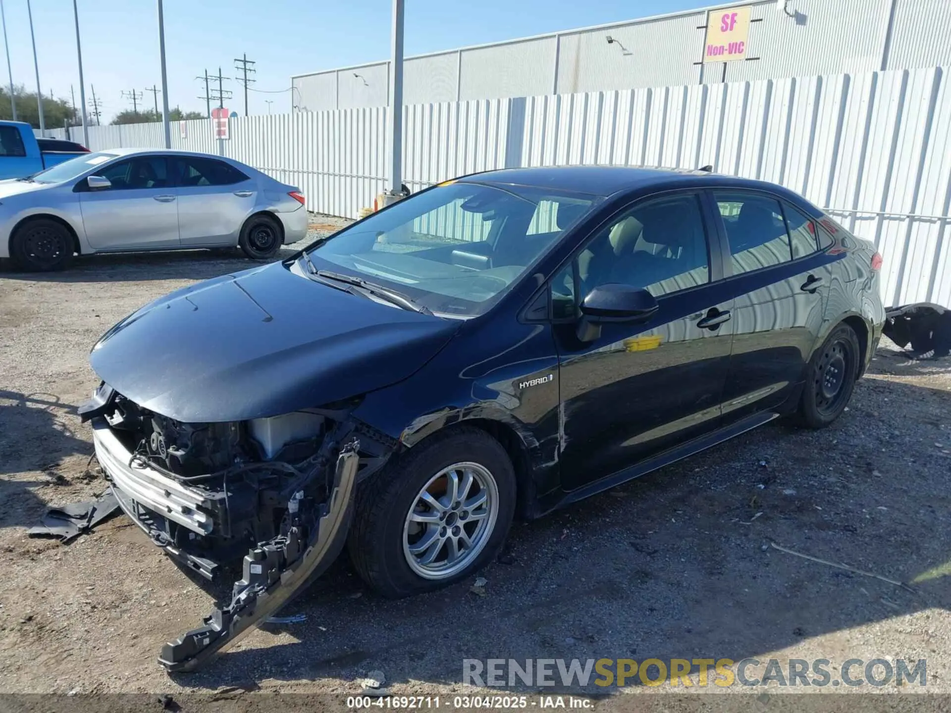 2 Photograph of a damaged car JTDEAMDE8MJ034218 TOYOTA COROLLA 2021